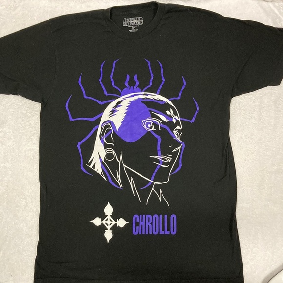 HunterxHunter Chrollo Lucifer T-Shirt Men's Sz XL Black Spider Phantom Troupe - Picture 1 of 5